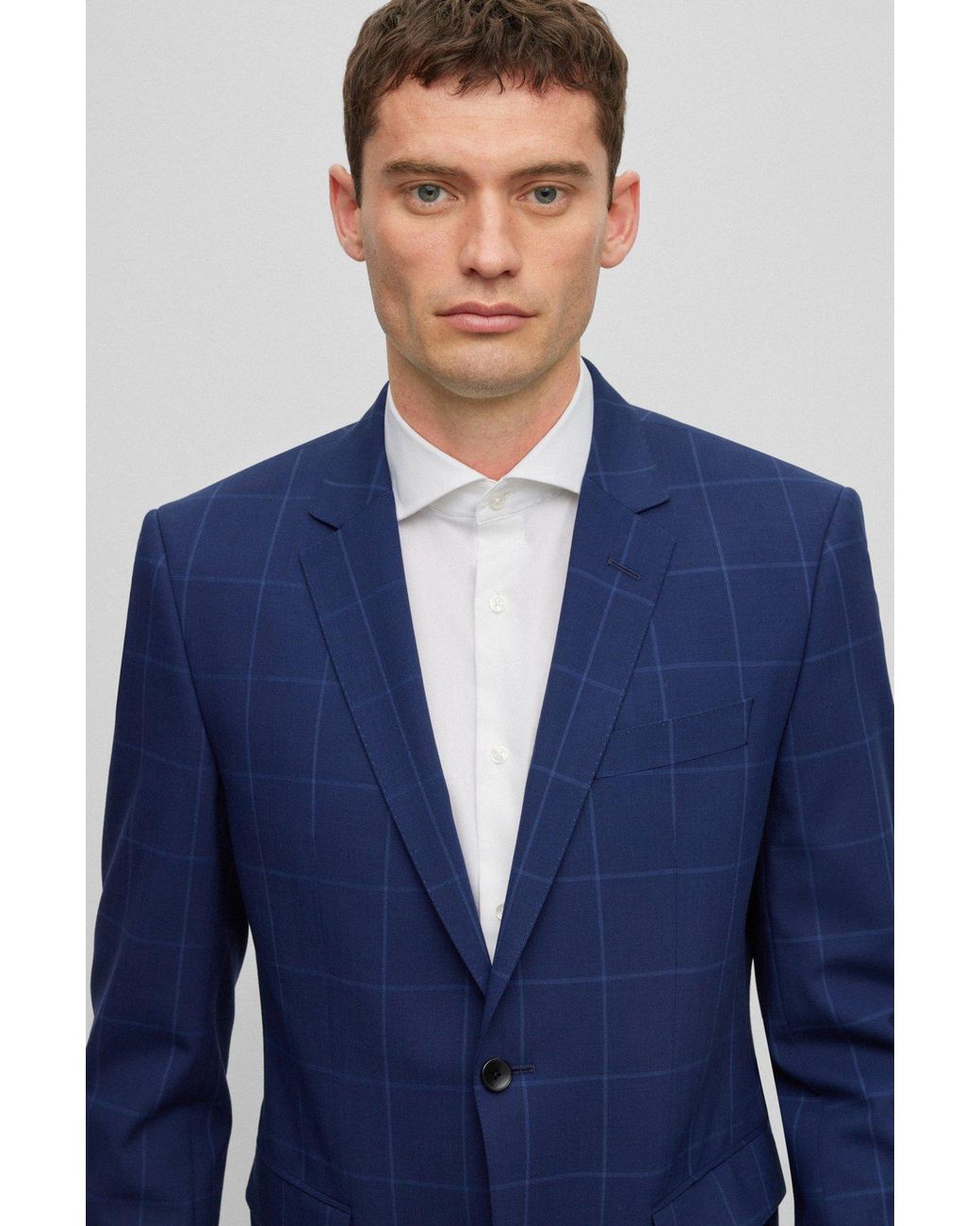 Boss Blue Long-Sleeve Blazer for men