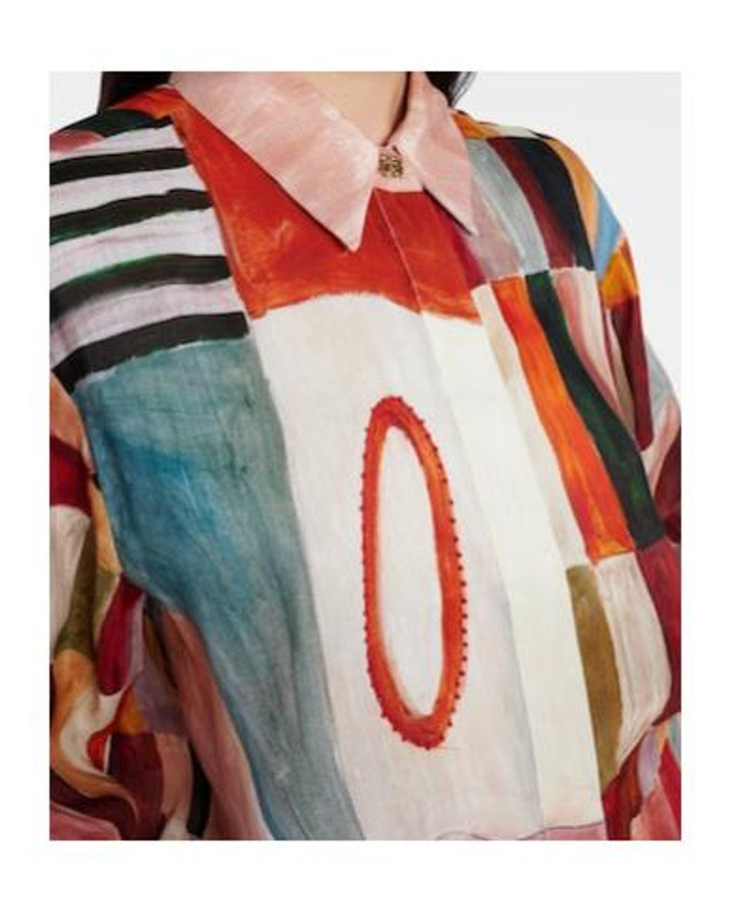 ALÉMAIS Orange X Lrnce Marjorelle Printed Linen And Silk Shirt