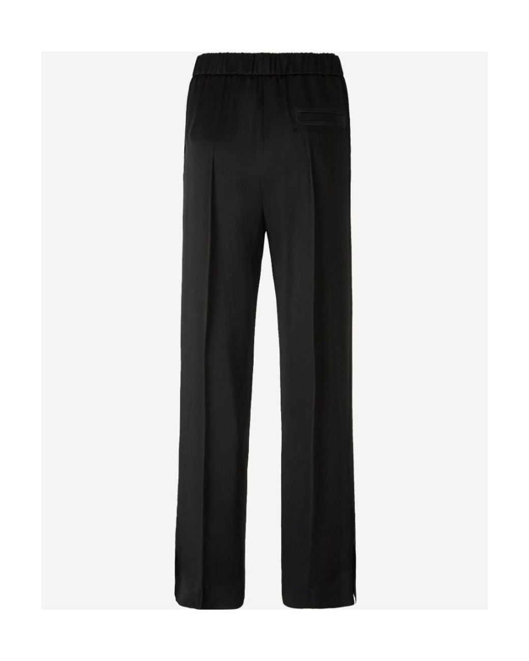 Jil Sander Black High Waist Wide-Leg Trousers