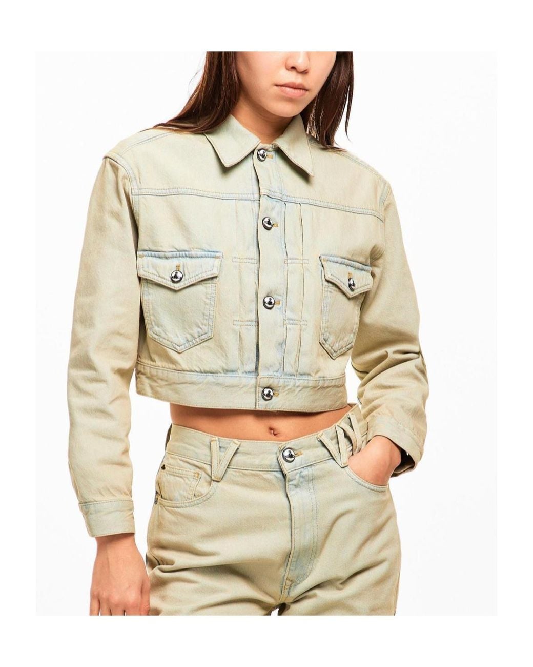Vivienne Westwood Natural Simple And Versatile Denim Jacket
