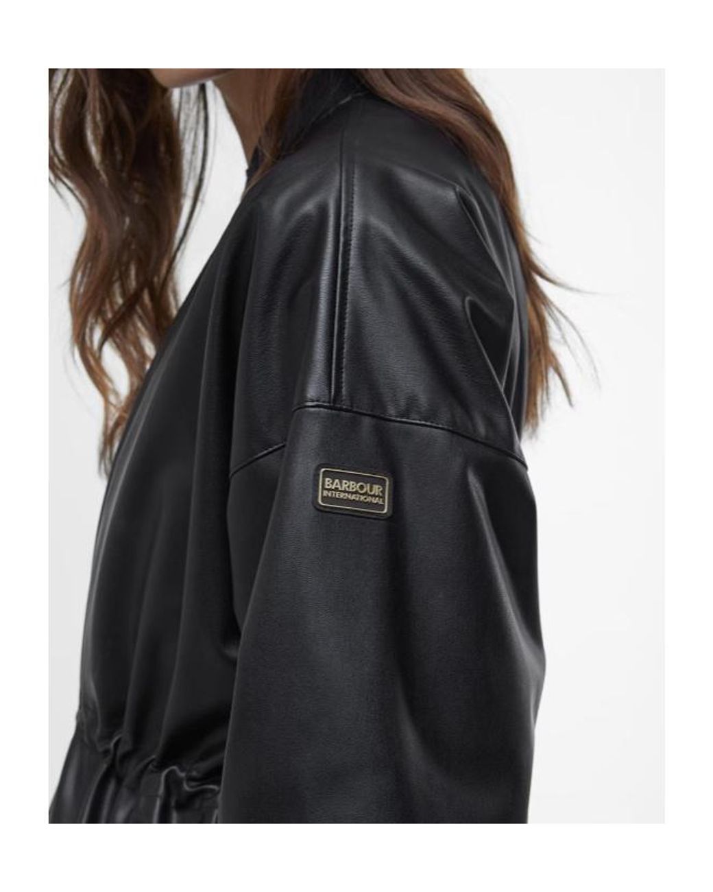 Barbour Black Riley Leather Jacket