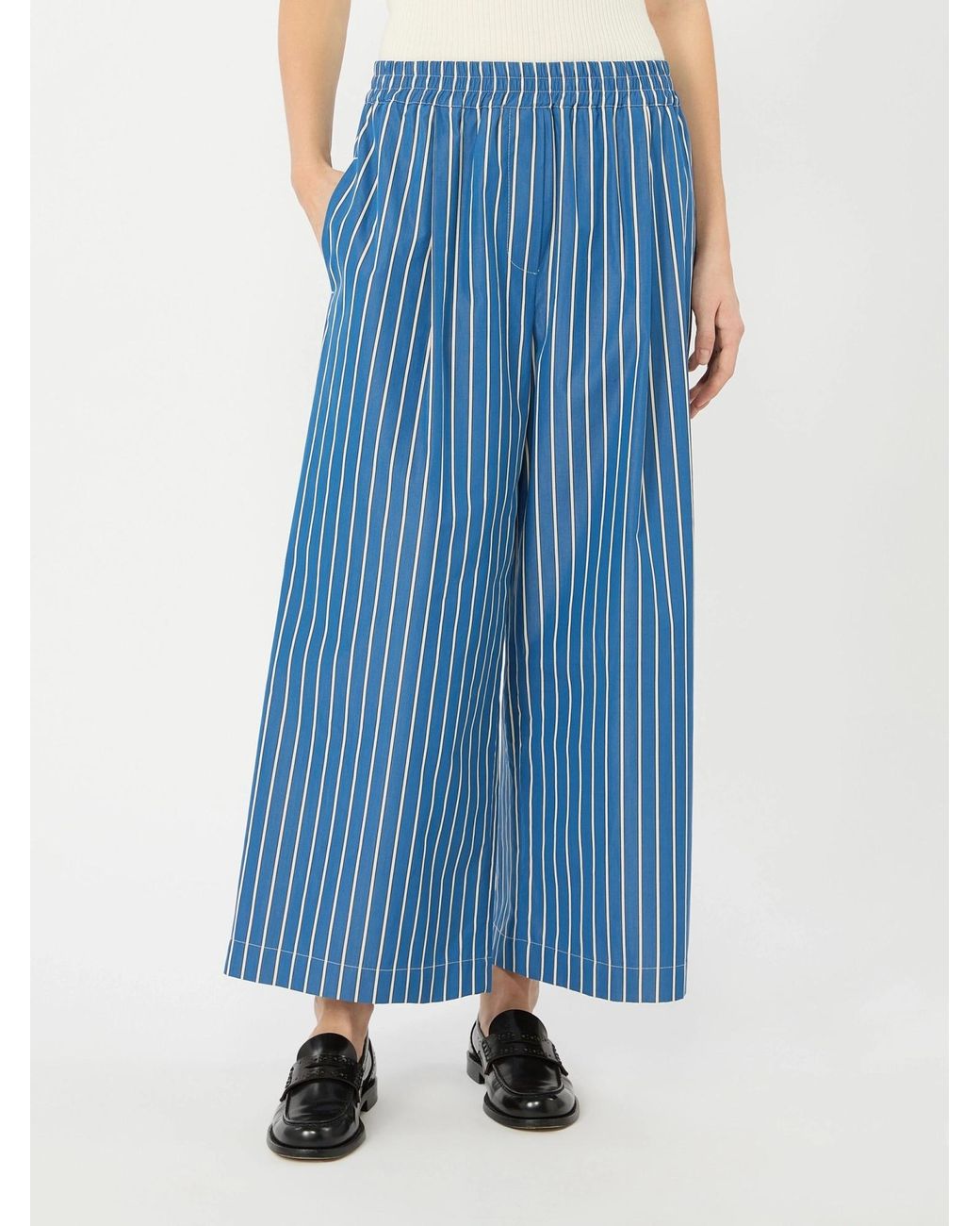 Weekend by Maxmara Blue Patterned Casual Pants