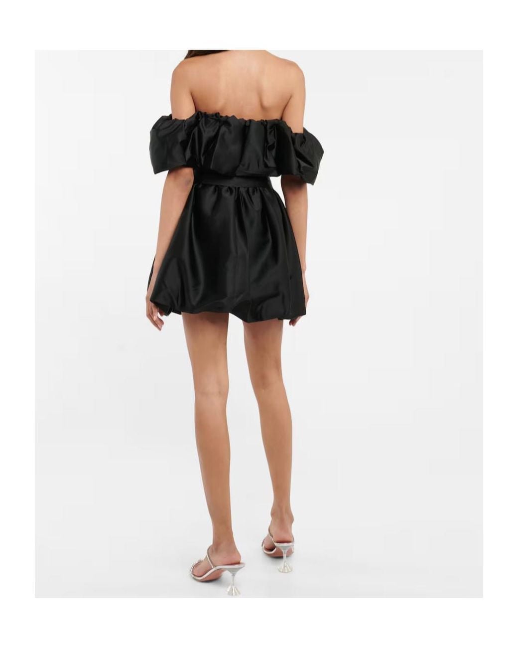 Jonathan Simkhai Black Off-Shoulder Pleated Dress