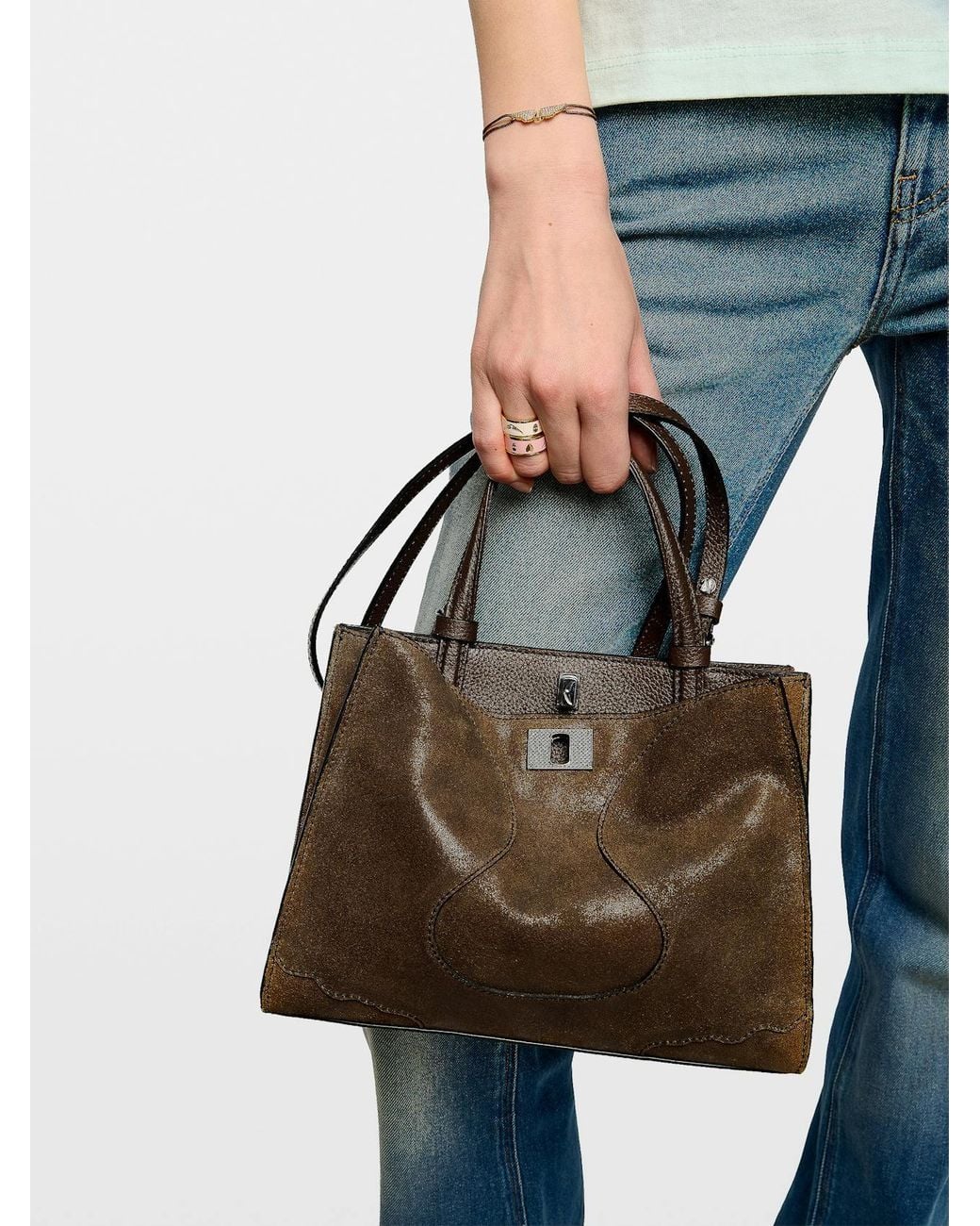 Zadig & Voltaire Brown Jack Nano Leather Satchel