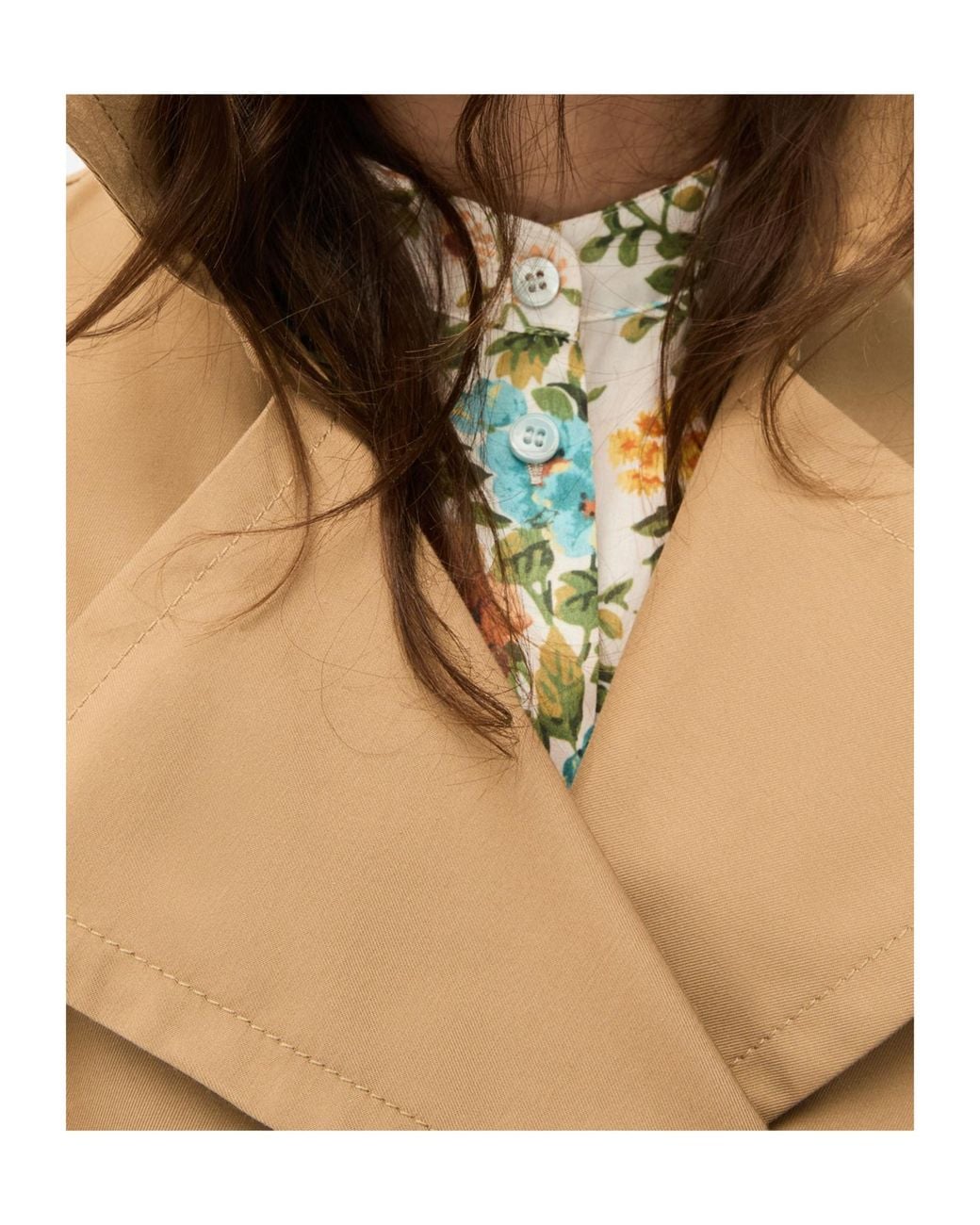 iBlues Natural Straight-Fit Trench Coat