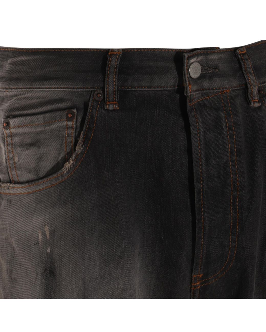 Acne Gray Loose-Fit Distressed Jeans for men