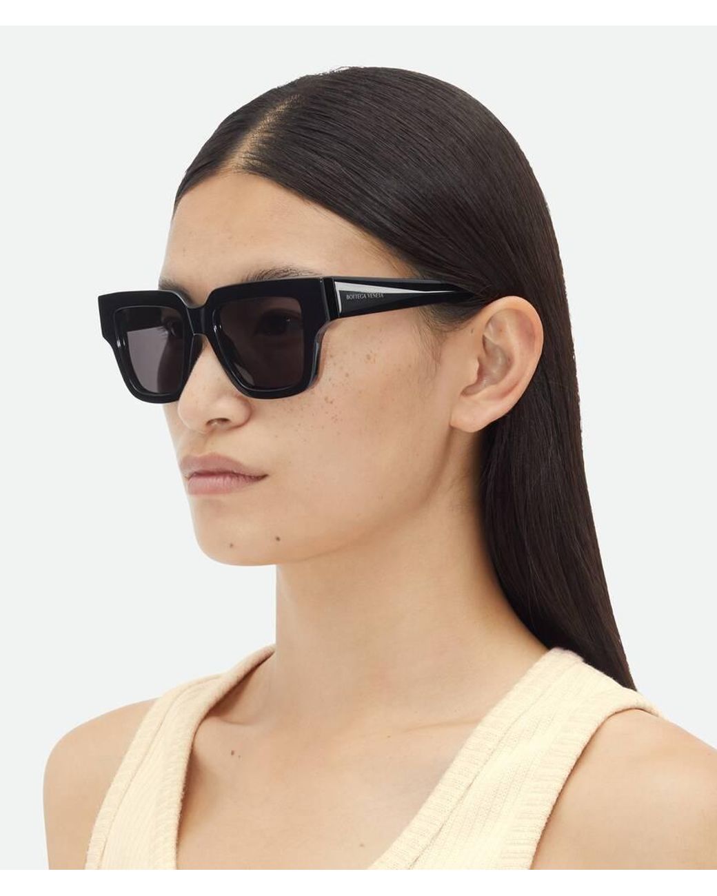 Bottega Veneta Black Eyewear Square Frame Sunglasses
