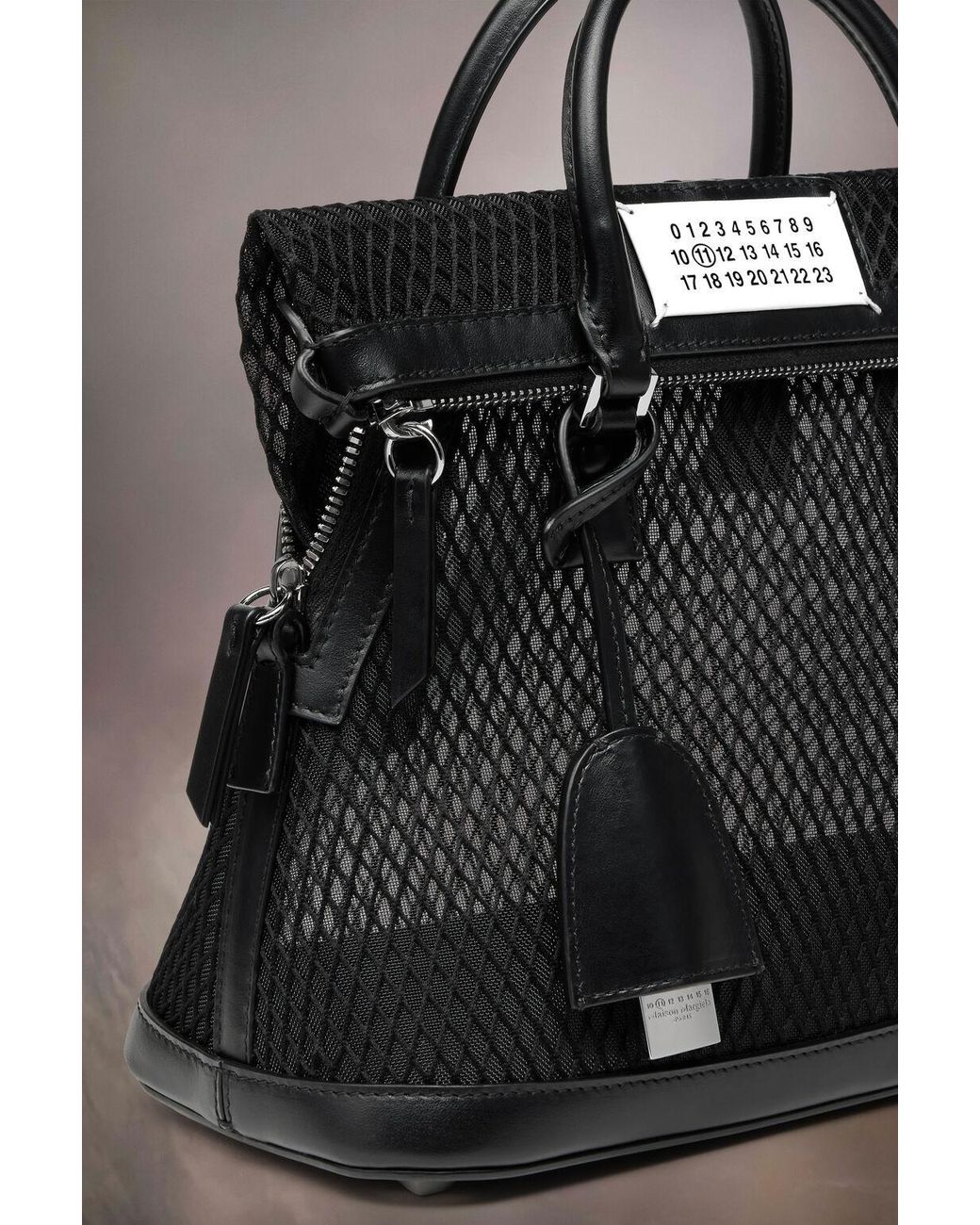 Maison Margiela Black 5Ac Classique Mini Top Handle Bag