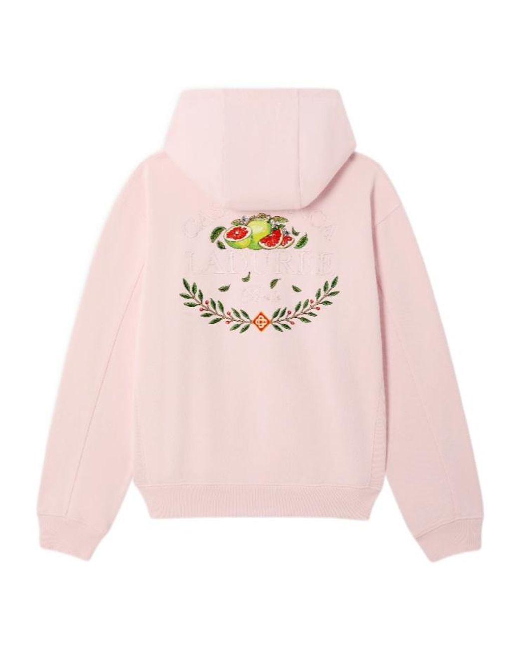 Casablanca Pink X Laduree Logo-Embroidered Hoodie for men