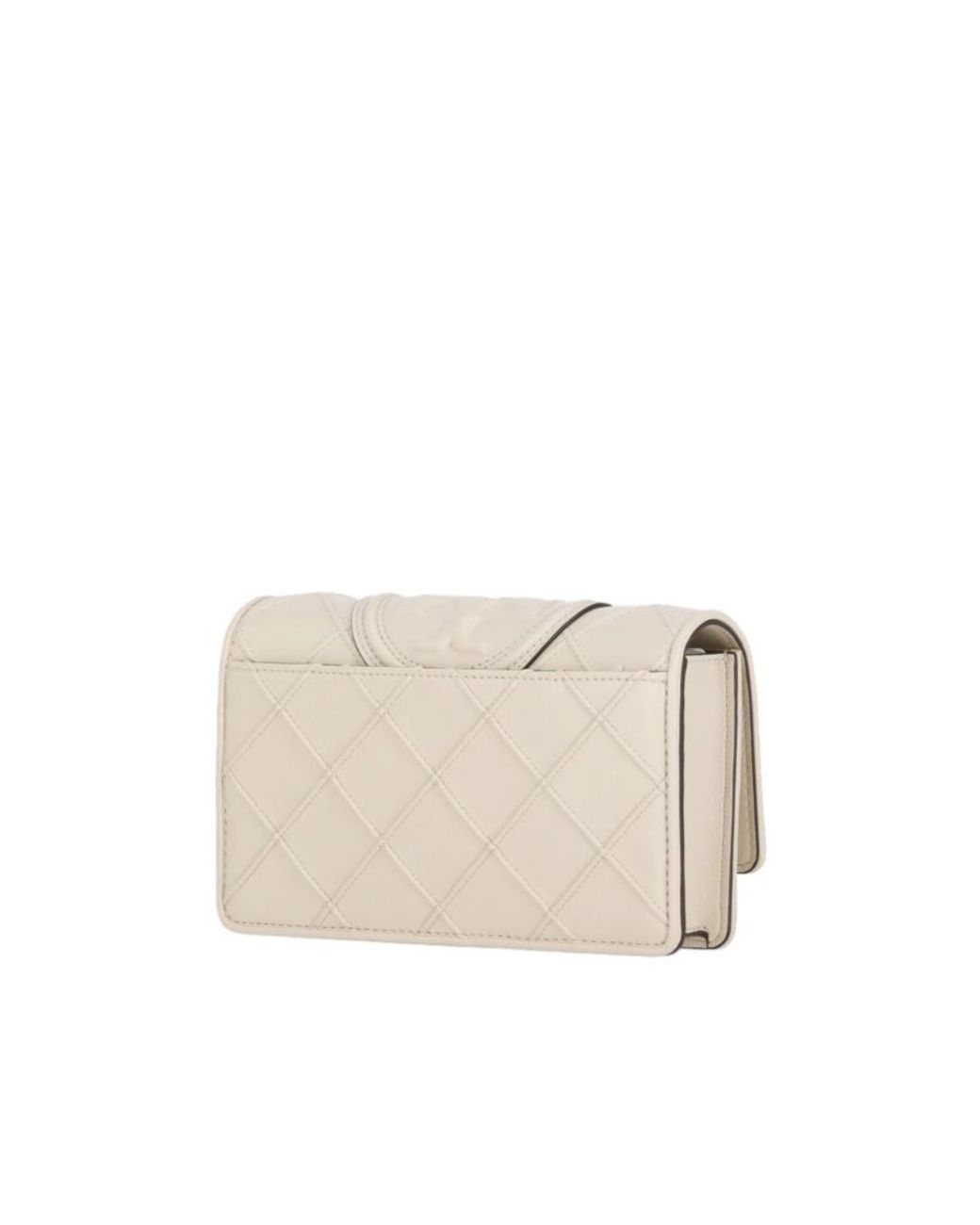 Tory Burch White Fleming Soft Chain-Linked Wallet