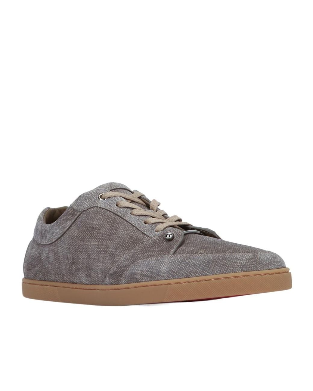 Christian Louboutin Brown Lace-Up Low-Top Casual Shoes for men