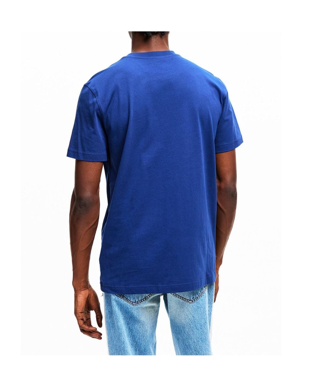 Moschino Blue Simple Shortsleeve Top for men