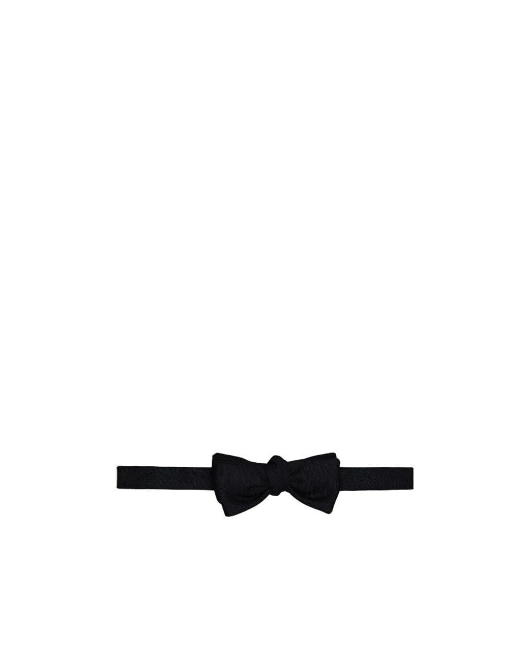 Thom Browne White Silk Faille Bow Tie for men