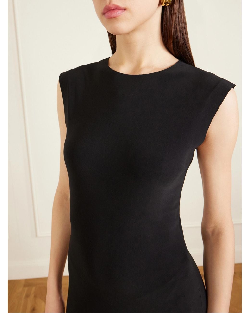 Norma Kamali Black Stretch-Crepe Maxi Dress