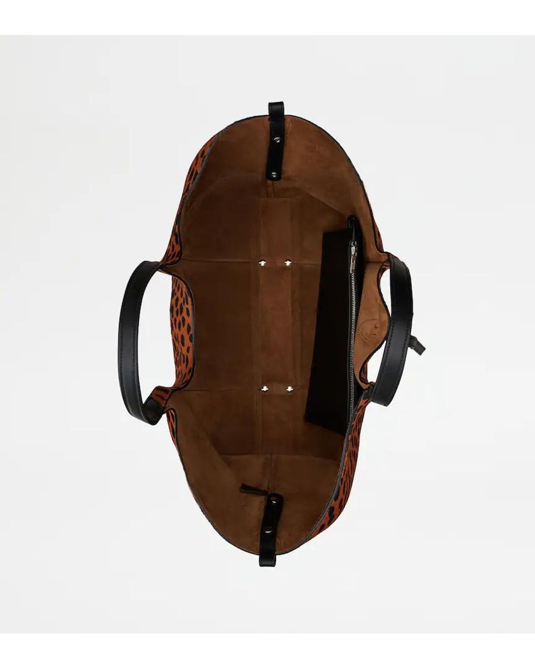 Tod's Brown T Timeless Shopping Bag