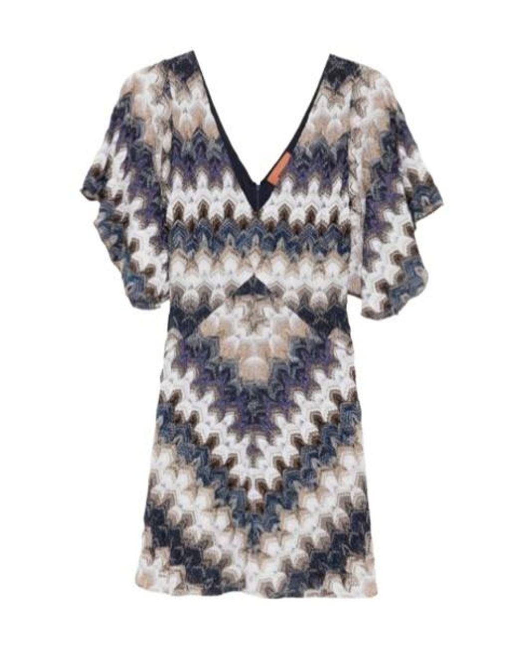 Missoni Multicolor V-Neck Short Dress
