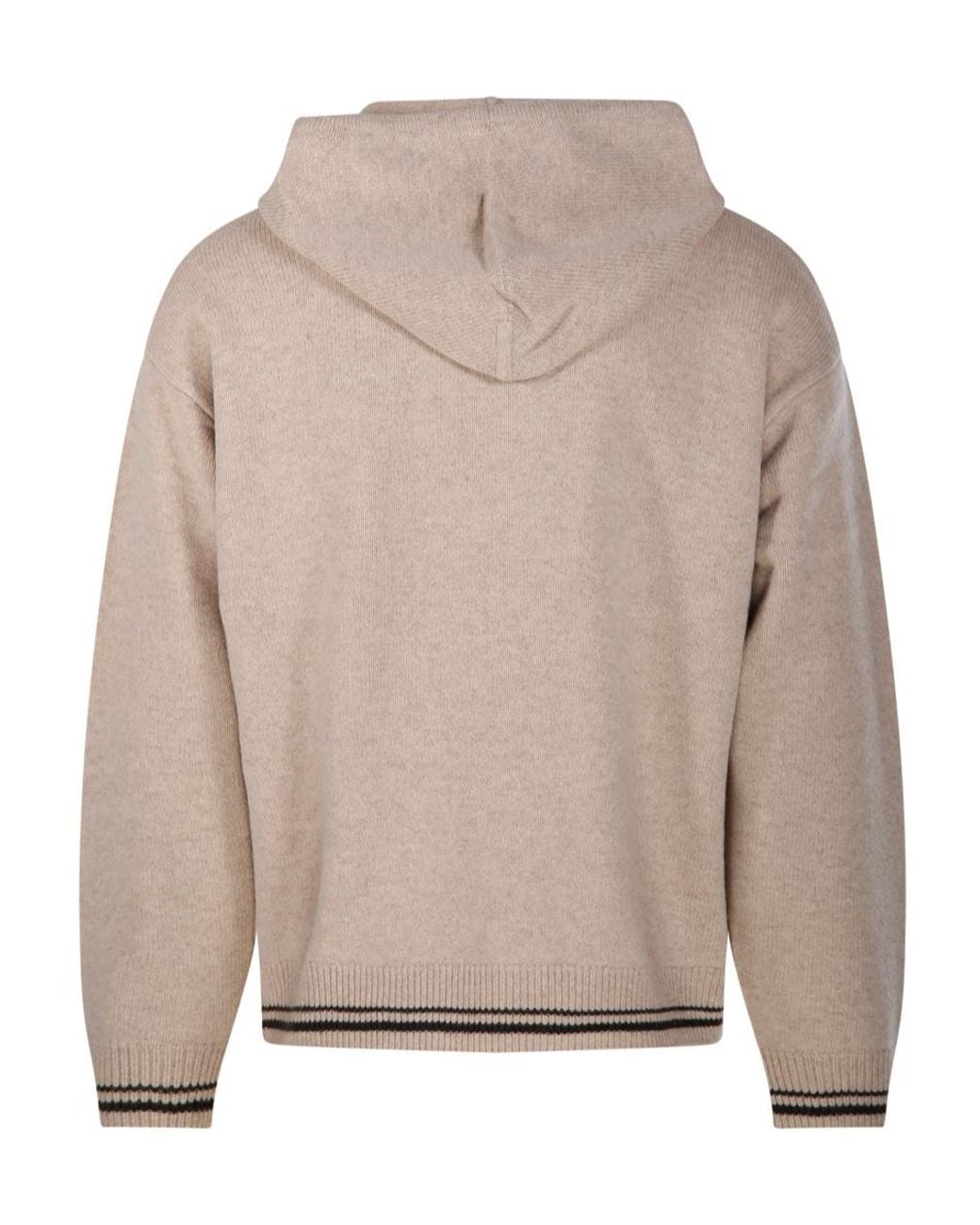 Maison Kitsuné Gray Maison Kitsuné College Logo Hooded Sweater for men