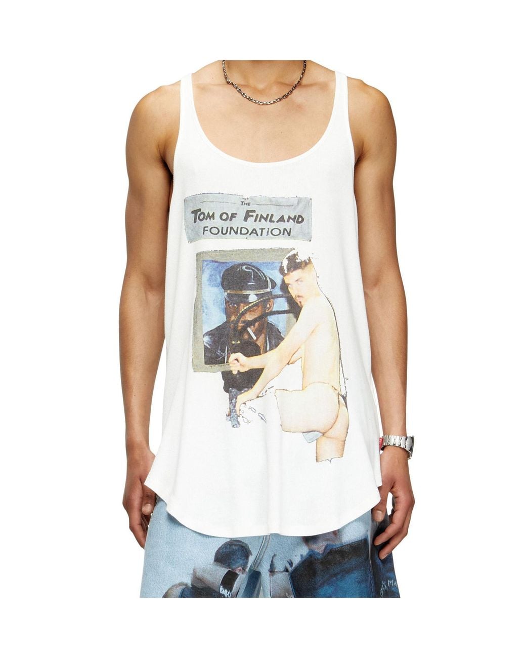 DIESEL White X Tom Of Finland Foundation Pr-T-Shanry-Tom25 for men
