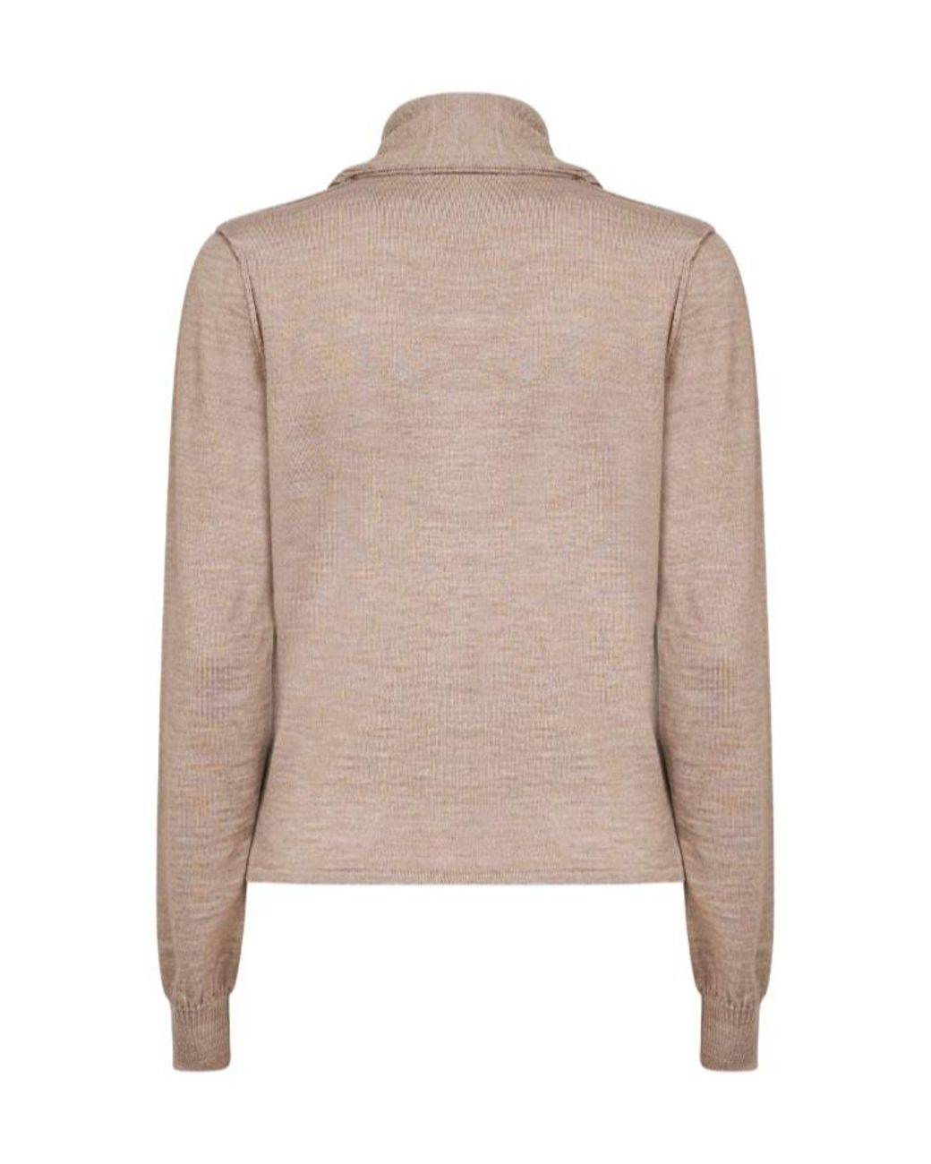 Lemaire Natural Scarf Detailed Buttoned Knitted Cardigan