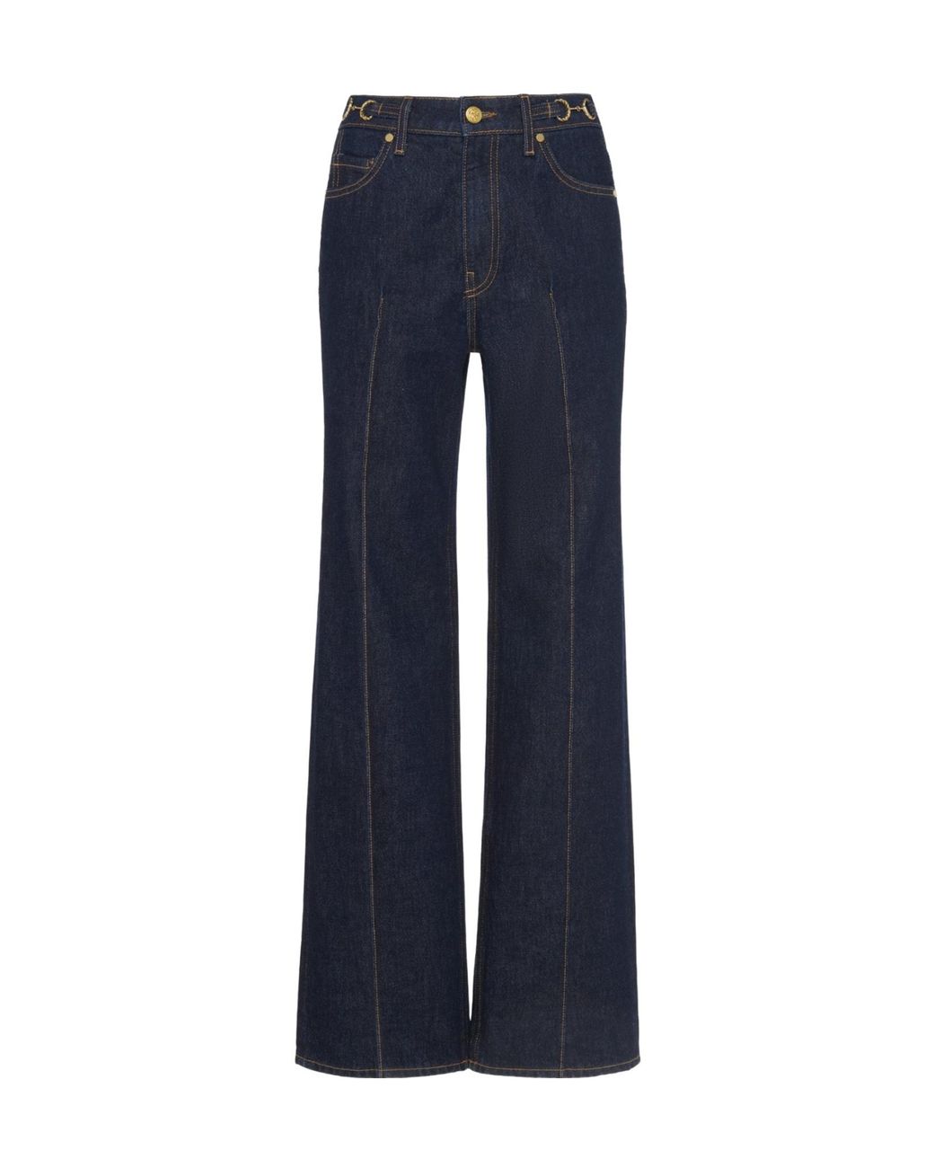 Ulla Johnson Blue The Agatha Straight Leg Pintuck Jean
