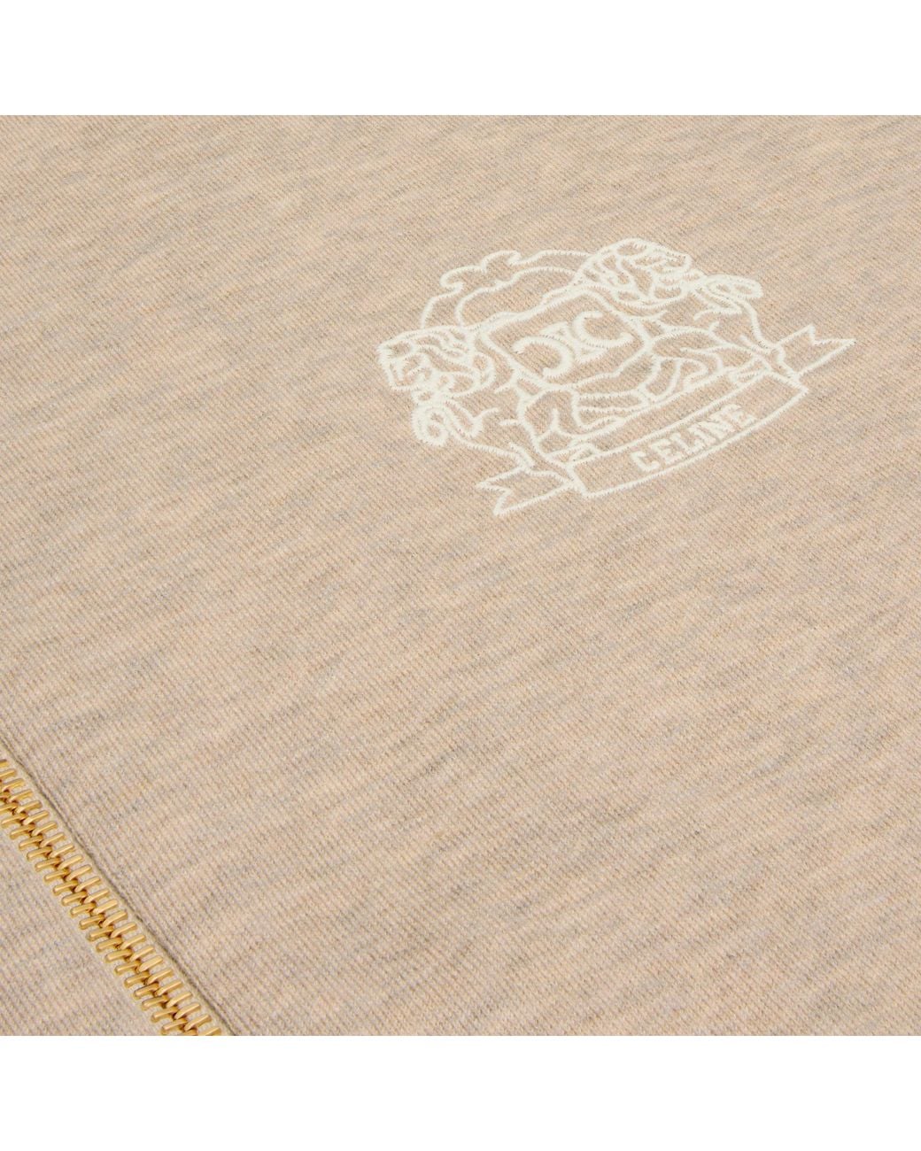 Céline Natural Zipped Blason Hoodie