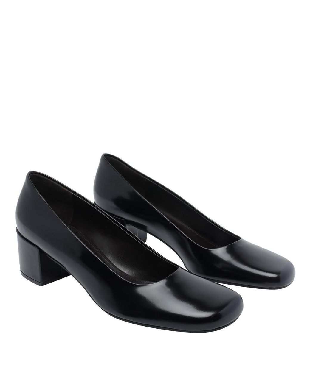 The Row Black Chunky High Heels