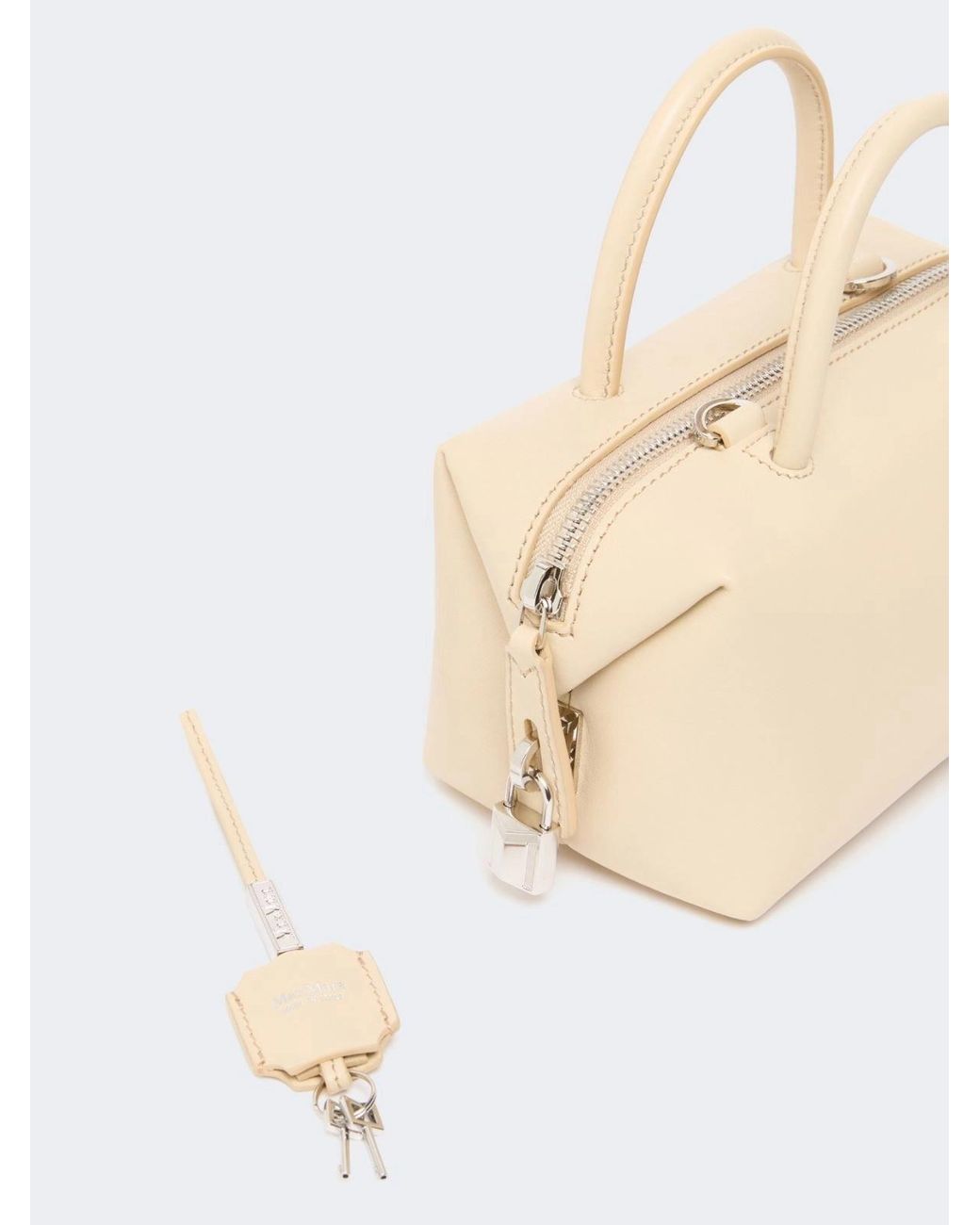 Max Mara Small Natural Leather Bowler Bag