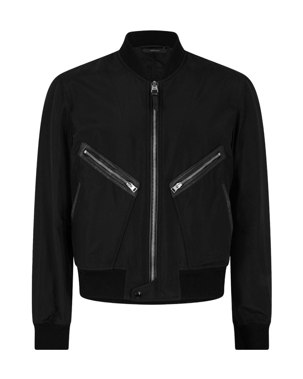 Tom Ford Black Poplin Bomber Jacket for men