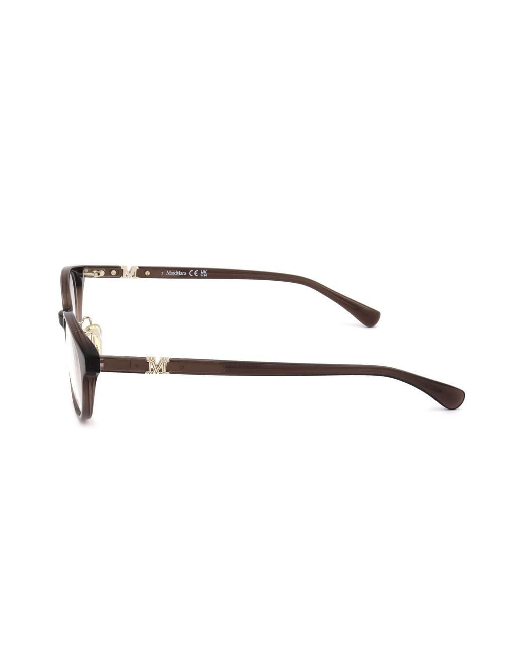 Max Mara White Oval Frame Glasses