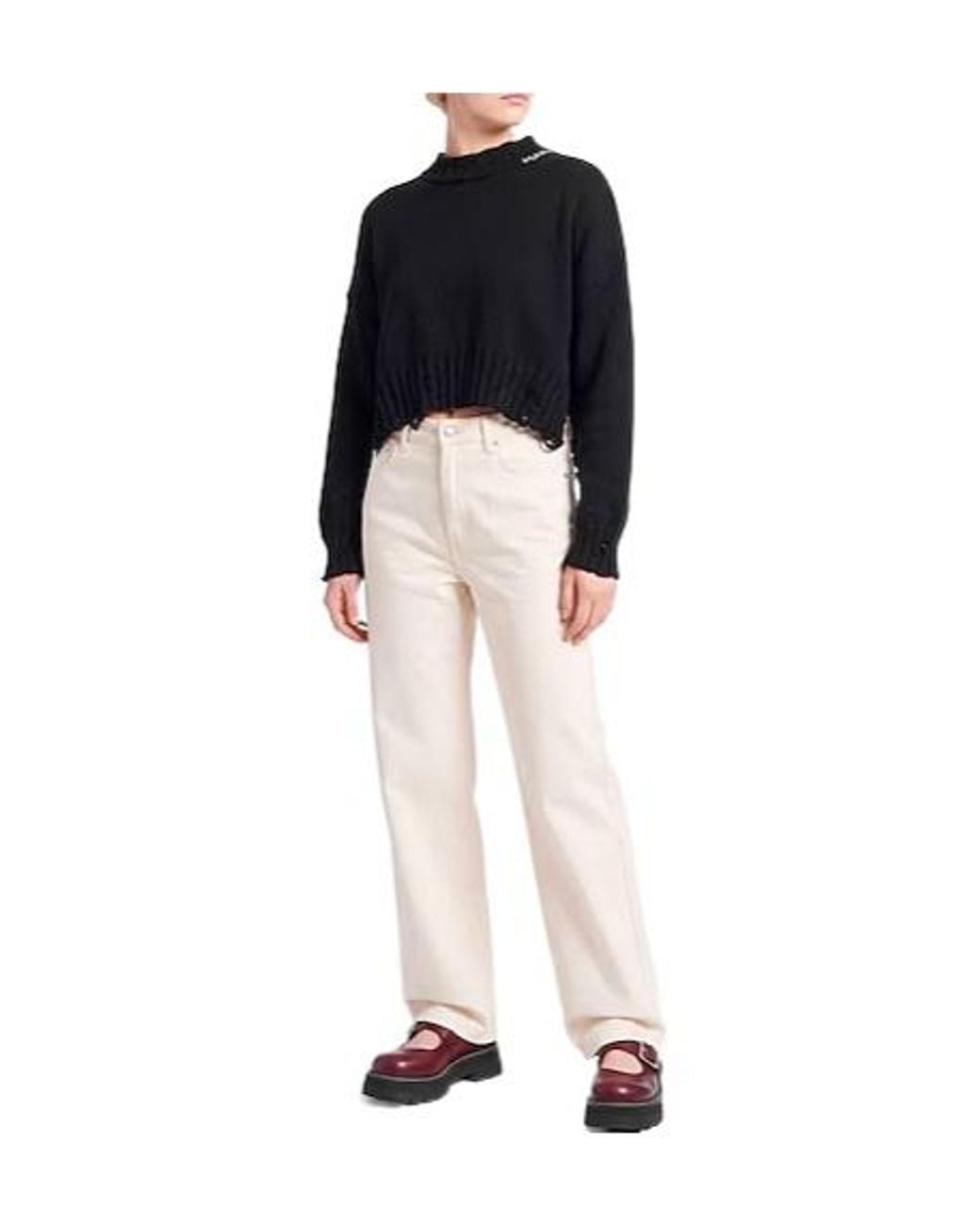 Marni Black Solidcolor Mediumweight Knit Sweater