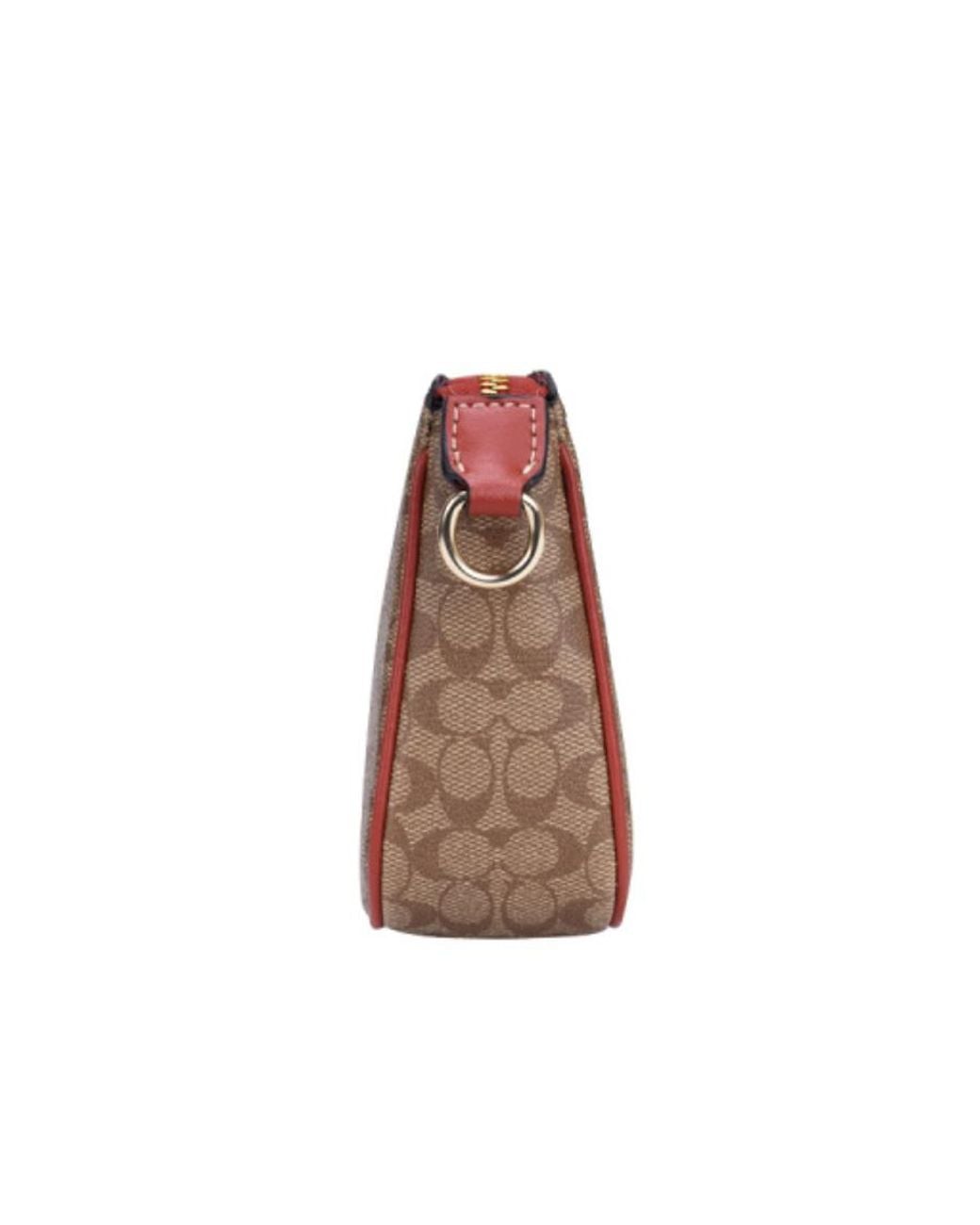 COACH Brown Zippered Clutch