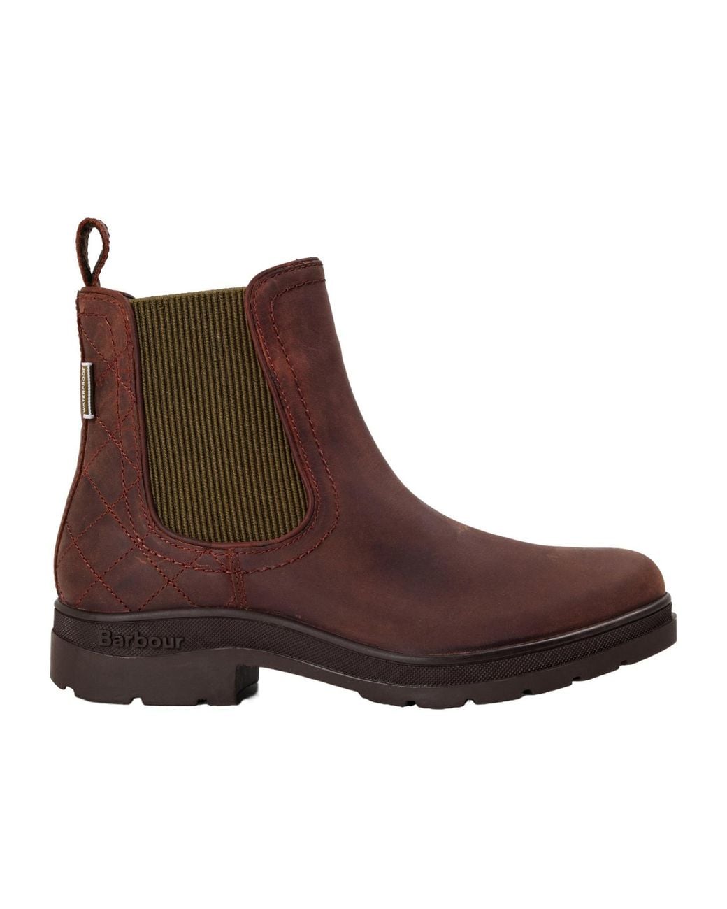 Barbour Brown Leather Chelsea Ankle Boots