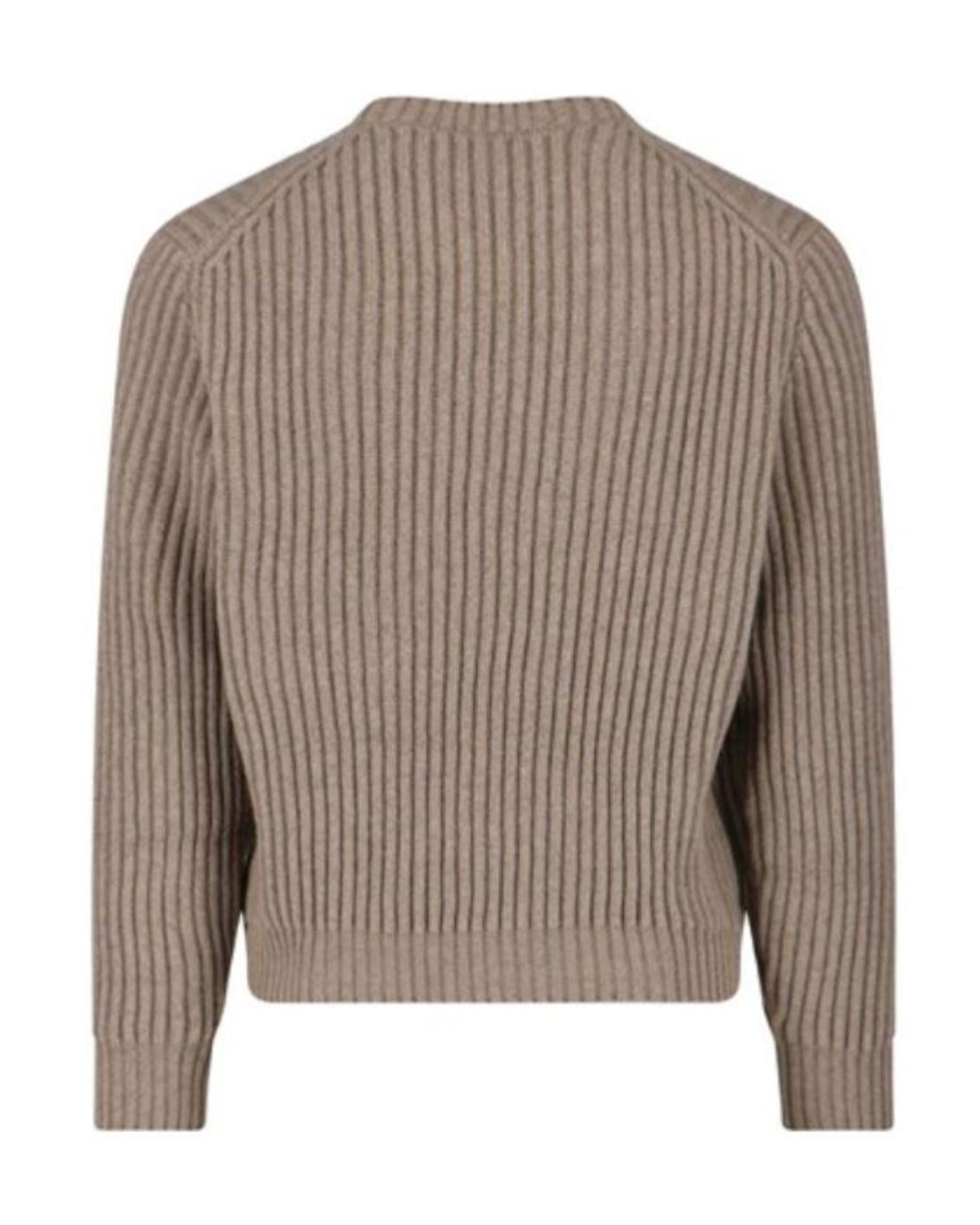 Loro Piana Brown Plane Tree Crewneck Jumper for men