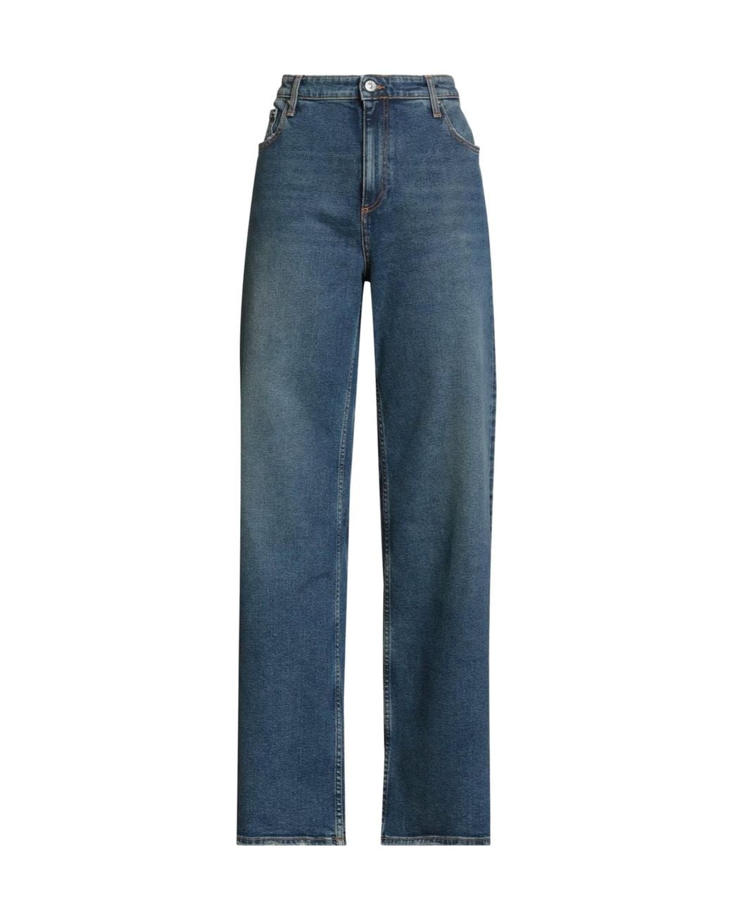 Max Mara Blue Casual Straight-Leg Pants