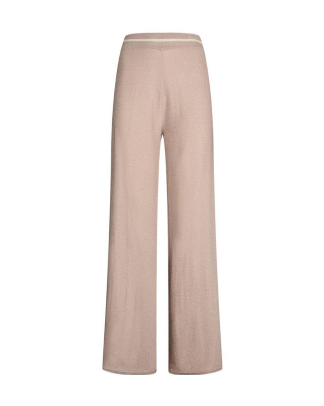 Liu Jo Natural Lurex-Embellished Trousers