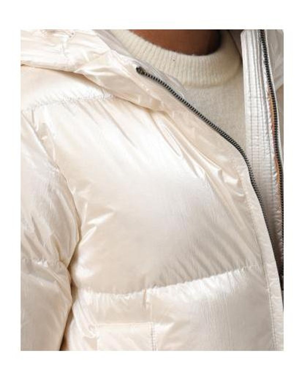 K-Way Natural Lethille Thermo Pearly Short Puffer Jacket