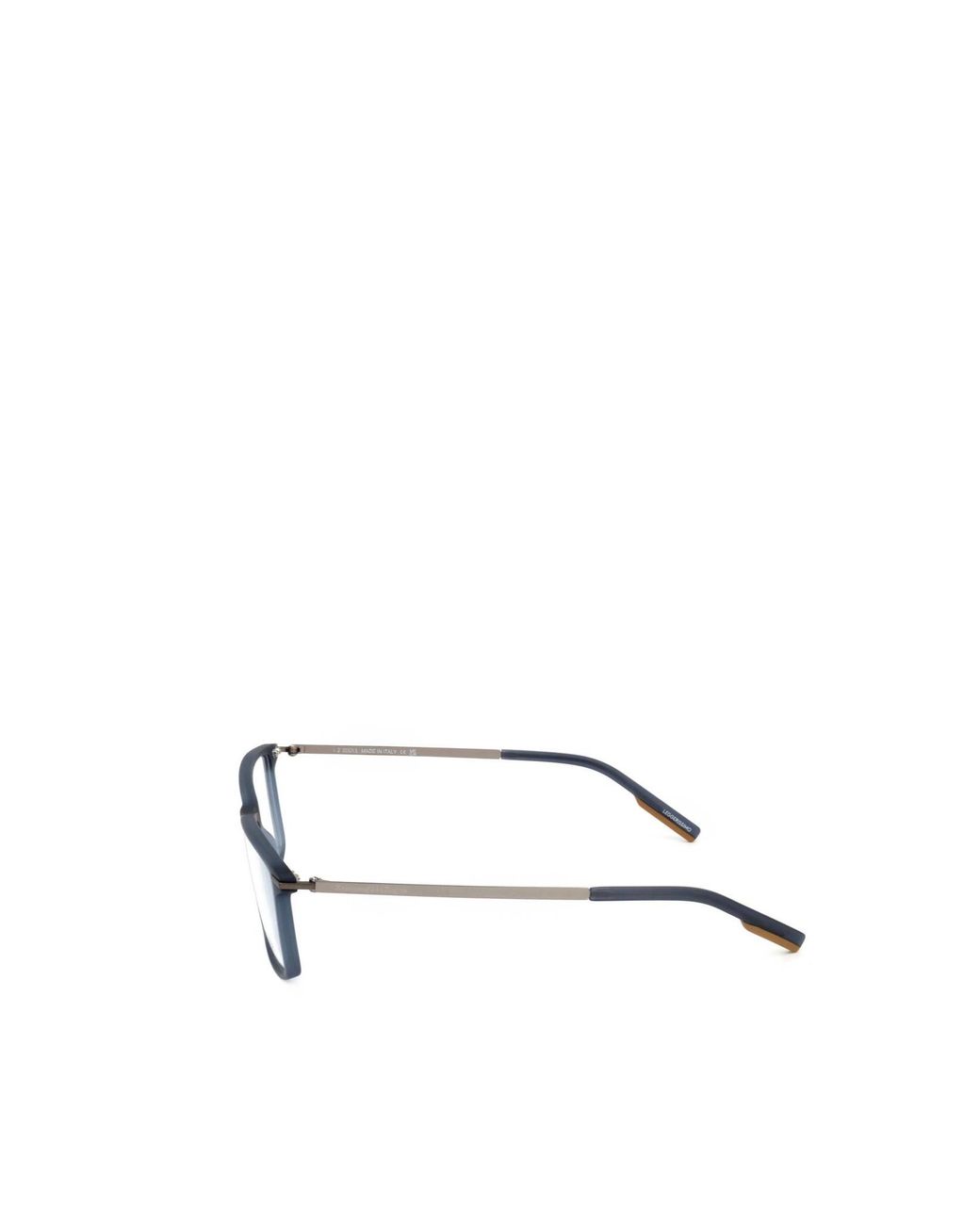 Zegna White Rectangle Frame Glasses for men
