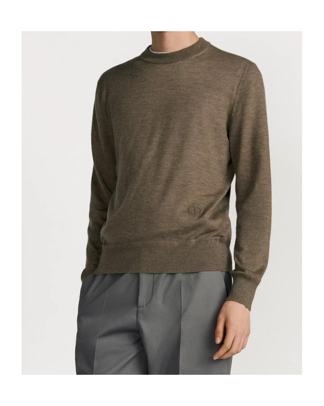 Dior Brown Cd Icon Round Neck Sweater for men