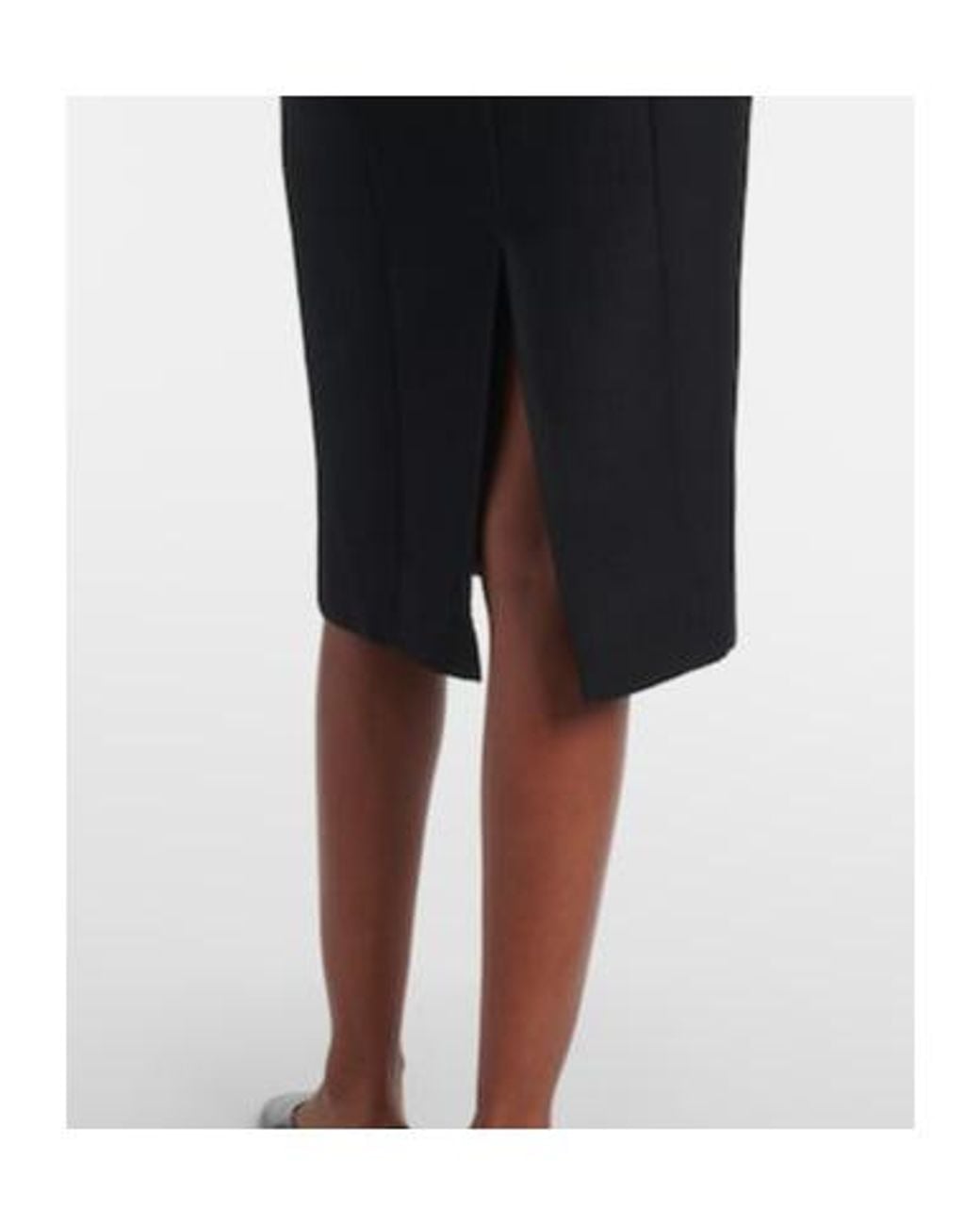 Calvin Klein Black Bonny Wool And Linen-Blend Midi Dress