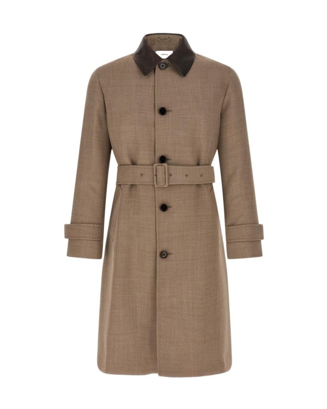 Lardini Brown Le Origini Belted Trench Coat for men