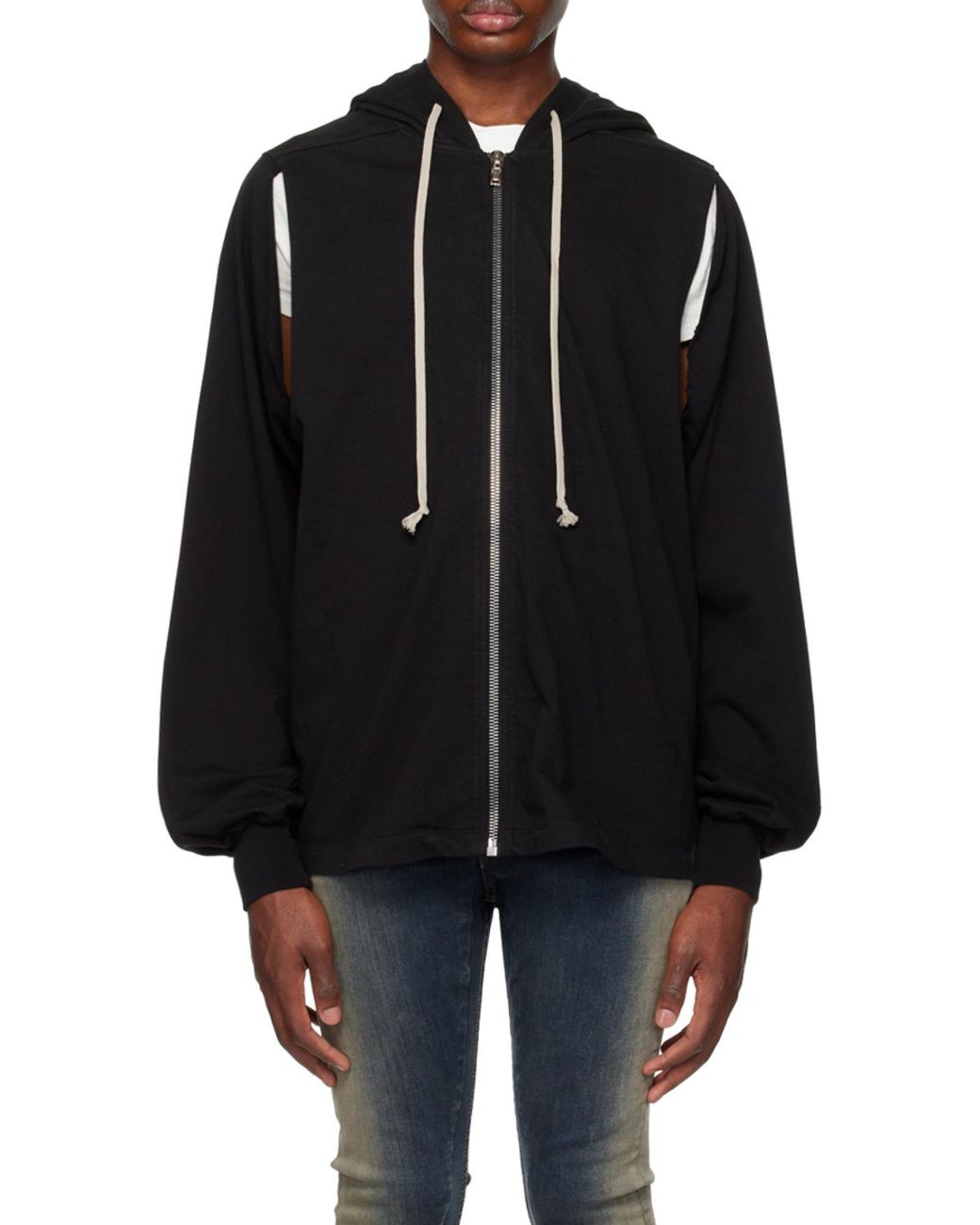 Rick Owens Black Long-Sleeved Sweater for men