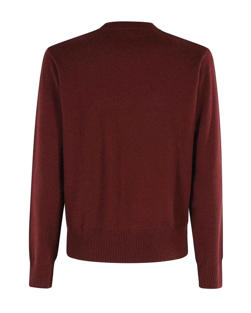 Seventy Red Long Sleeved Crewneck Knitted Jumper