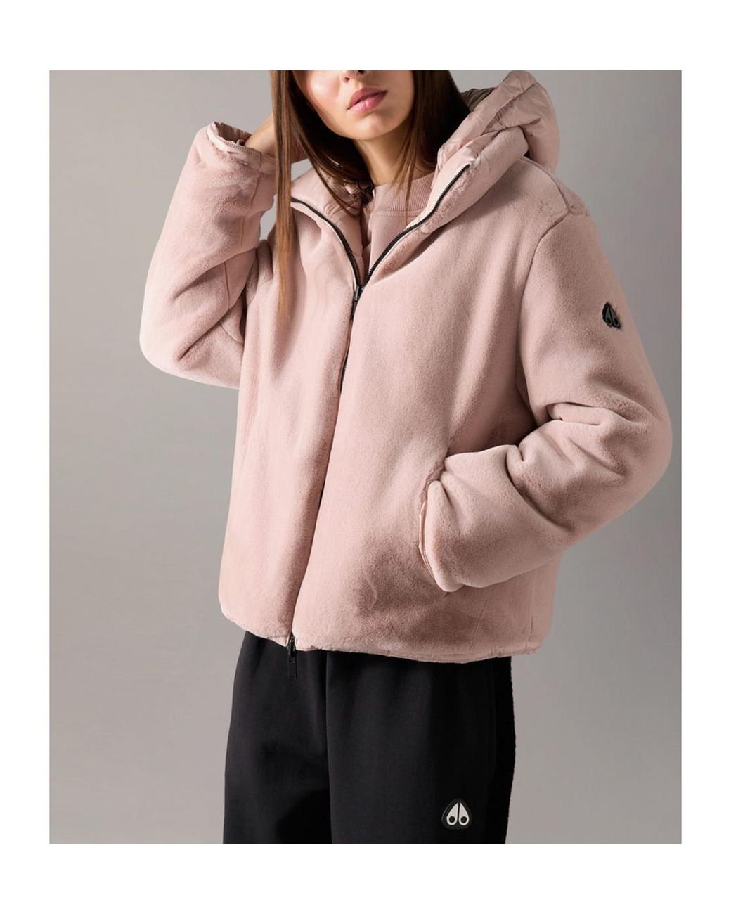 Moose Knuckles Pink Queens Reversible Down Puffer