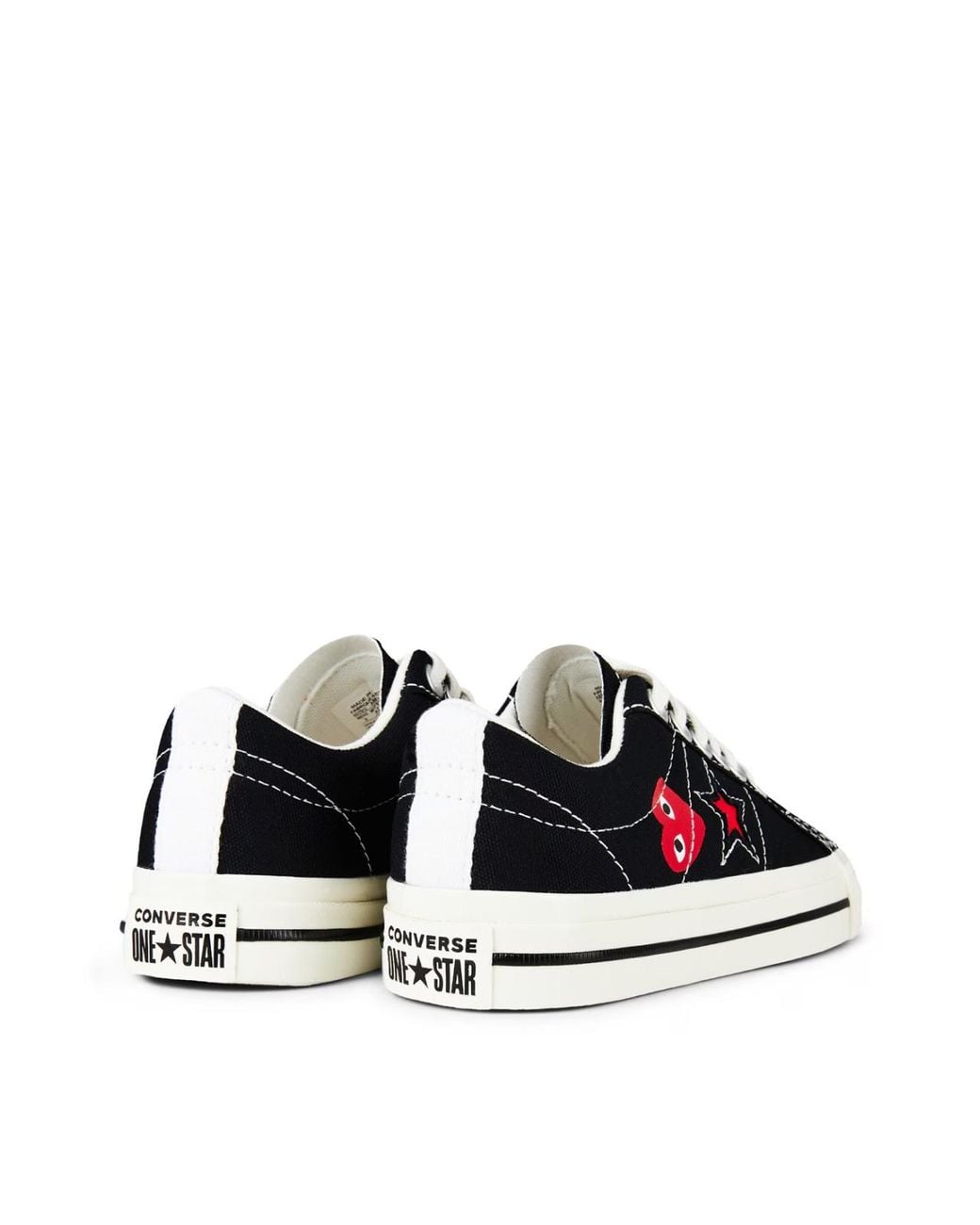 Comme des Garçons Black Lace-Up Low-Top Casual Shoes