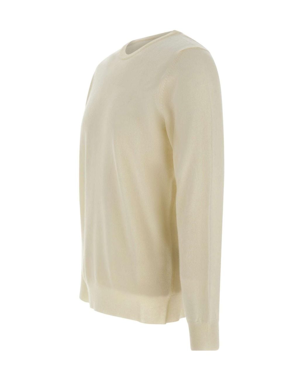 Kangra Cashmere White Kangra Crewneck Knitted Jumper for men