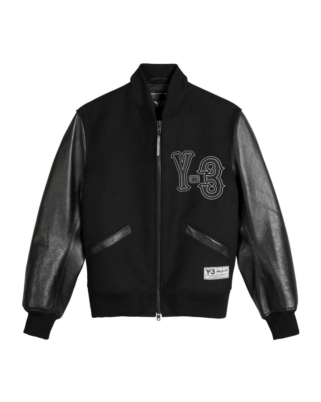 Y-3 Black Classic Leather Jacket for men