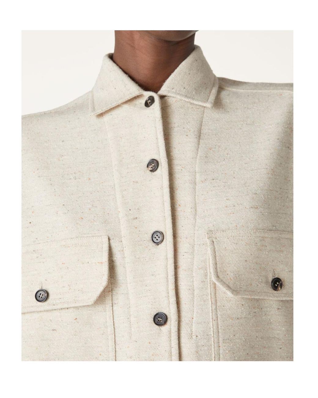 Loro Piana Natural Jenna Collared Button-Up Shirt