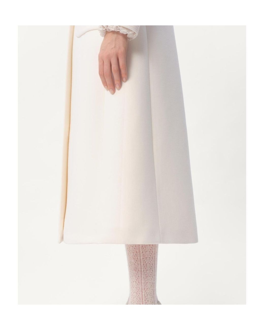 Valentino Natural Drill Double-Breasted Belted Coat