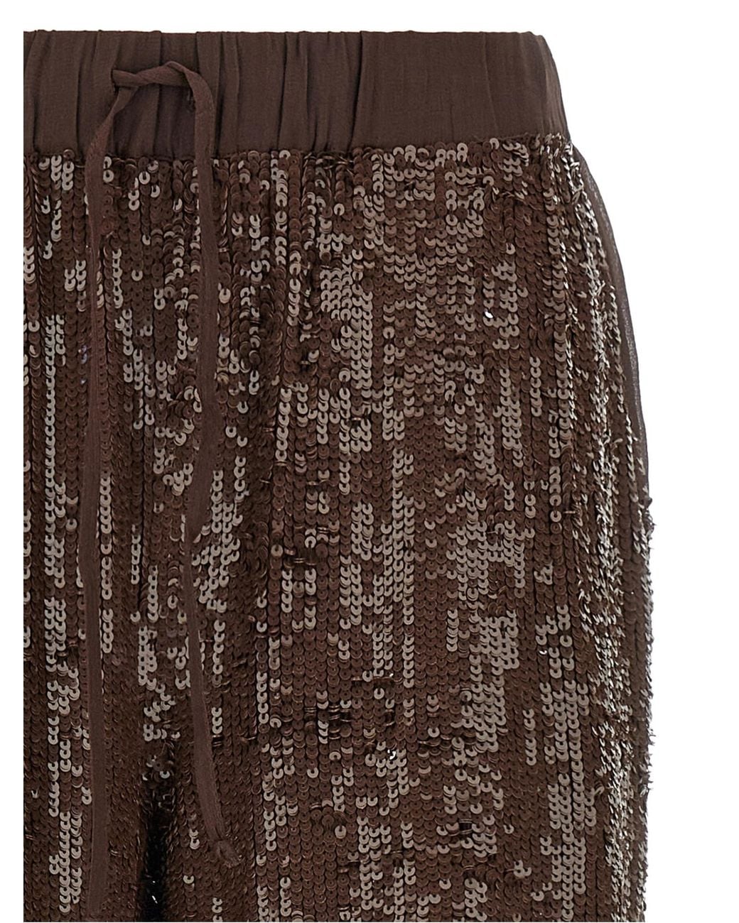 P.A.R.O.S.H. Brown Straight-Leg Casual Trousers