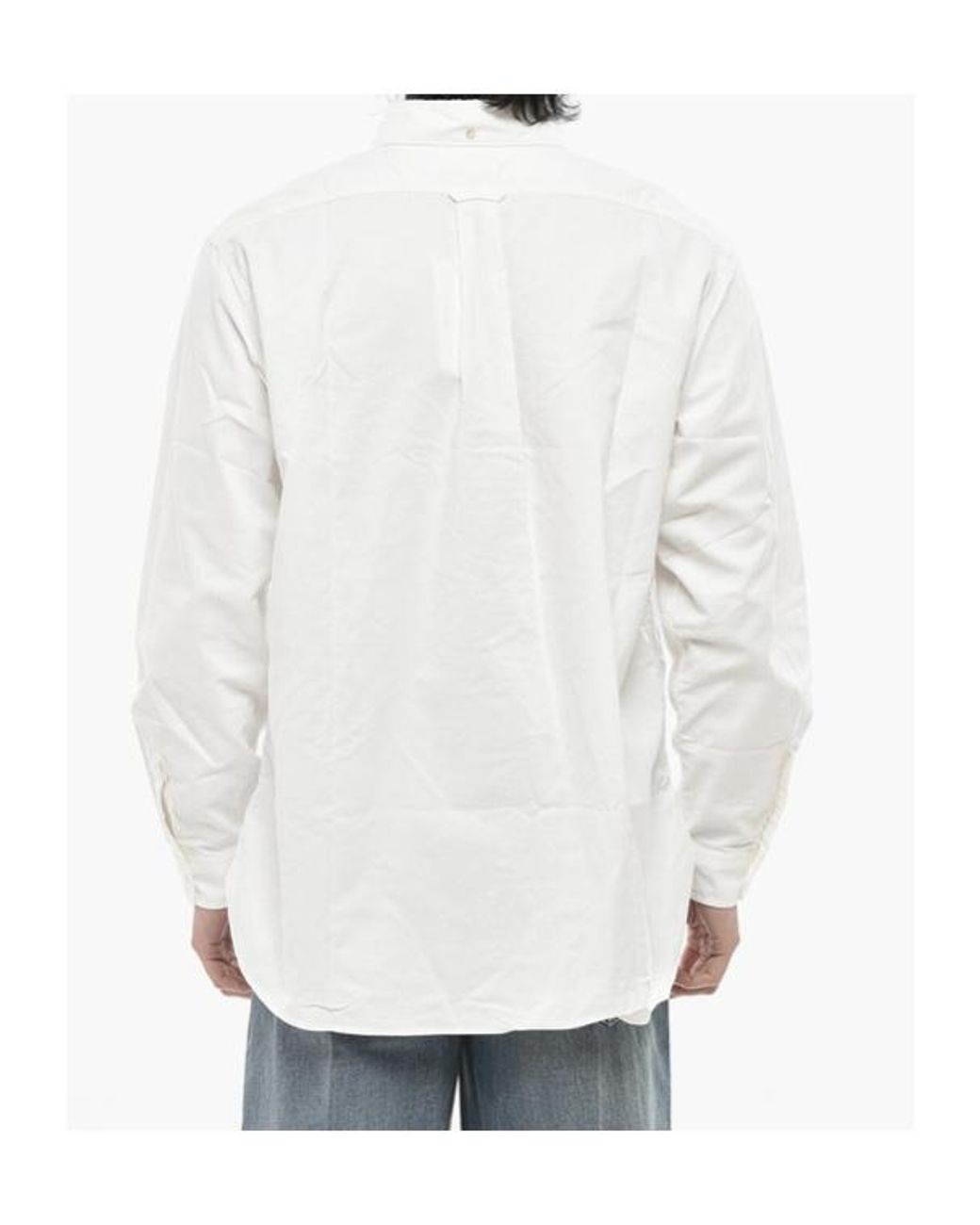 Nanamica White Button-Down Wind Shirt for men